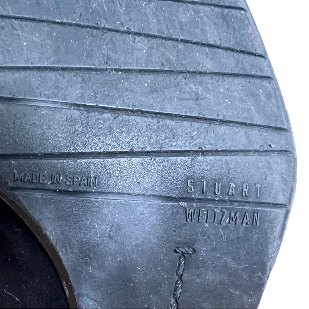 Vintage Stuart Weitzman Suede Square Toe Loafers - Picture 7 of 9